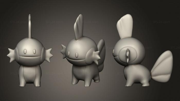 Figurines simple (Mudkip, STKPR_2125) 3D models for cnc